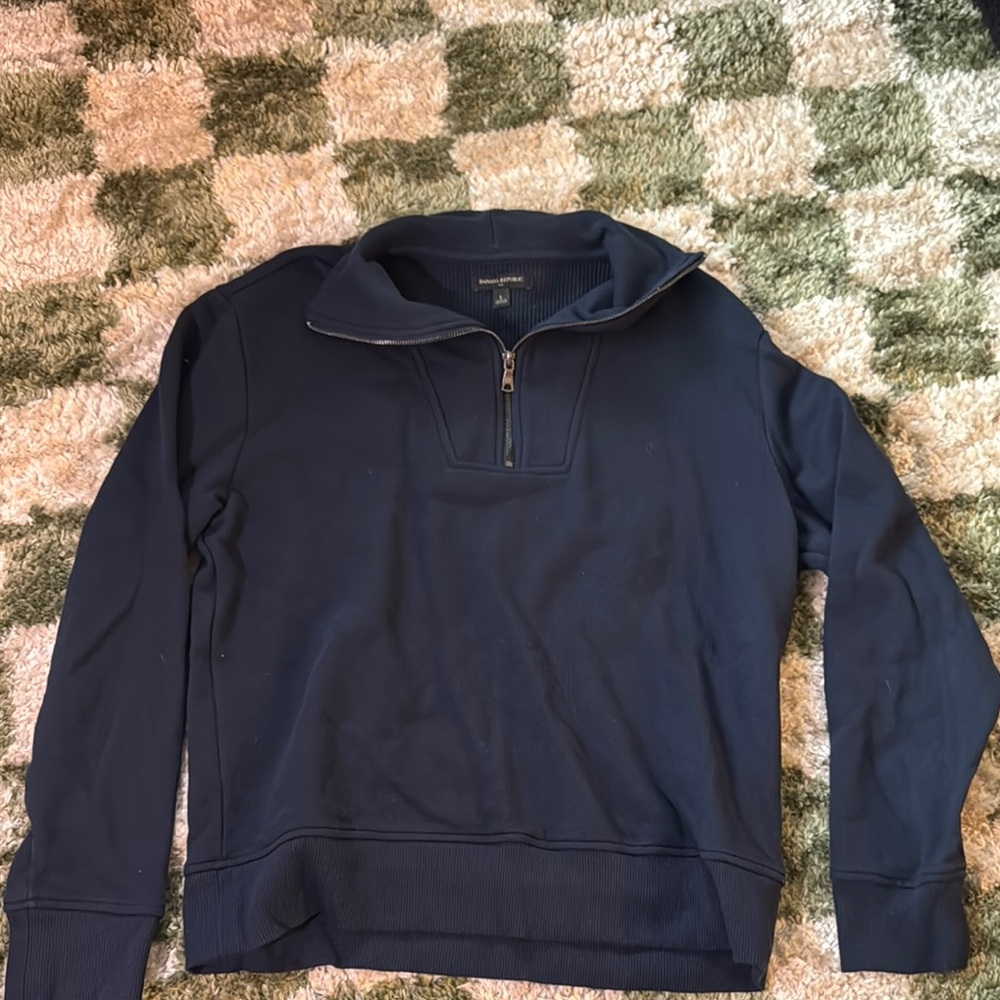 Banana Republic Blue Zip Up Sweater